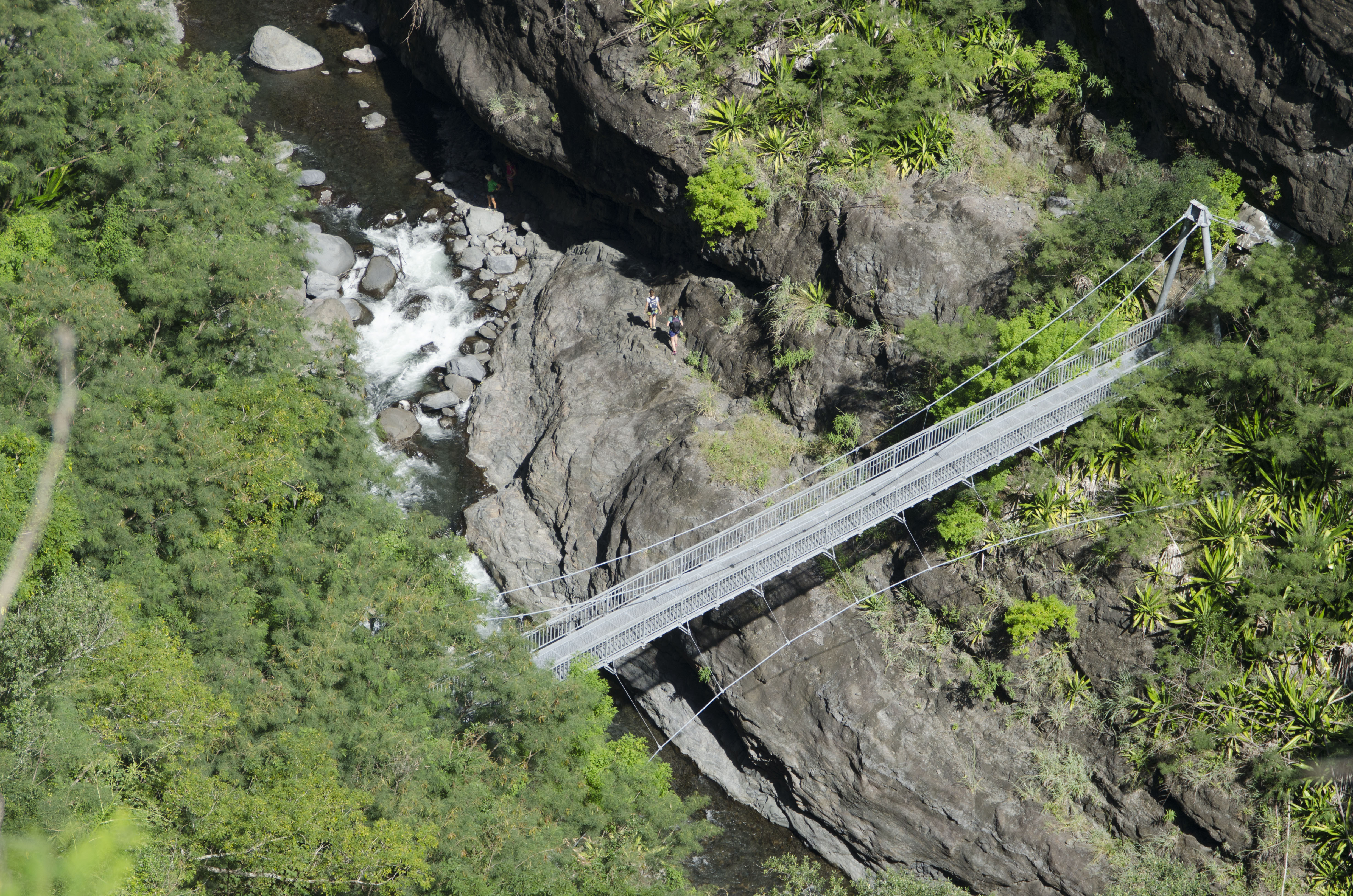 Passerelle à Mafate, Ile de la Réunion
