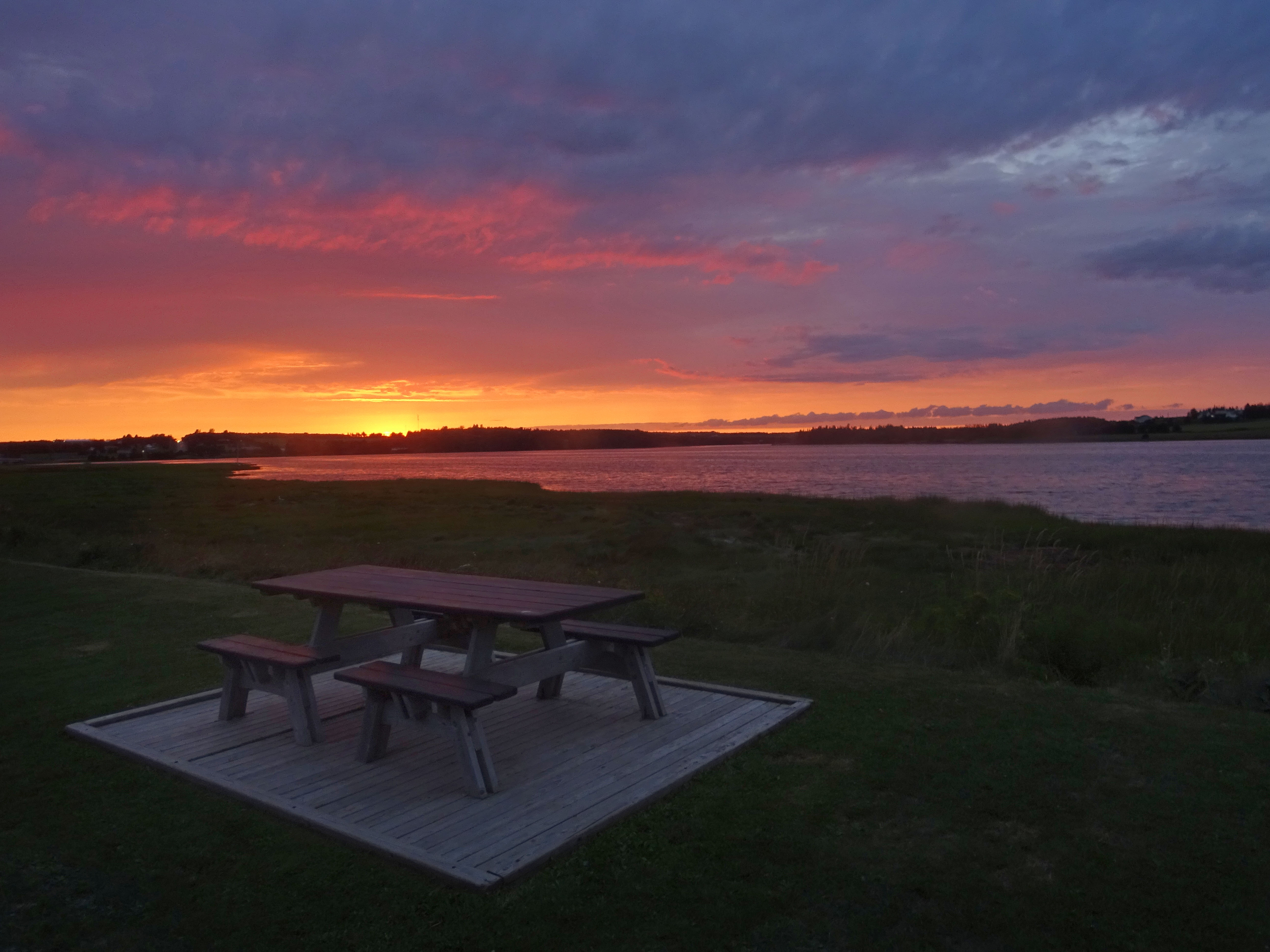 Coucher de soleil Canada Souris Ile du prince edouard itinéraire road trip est canadien en été