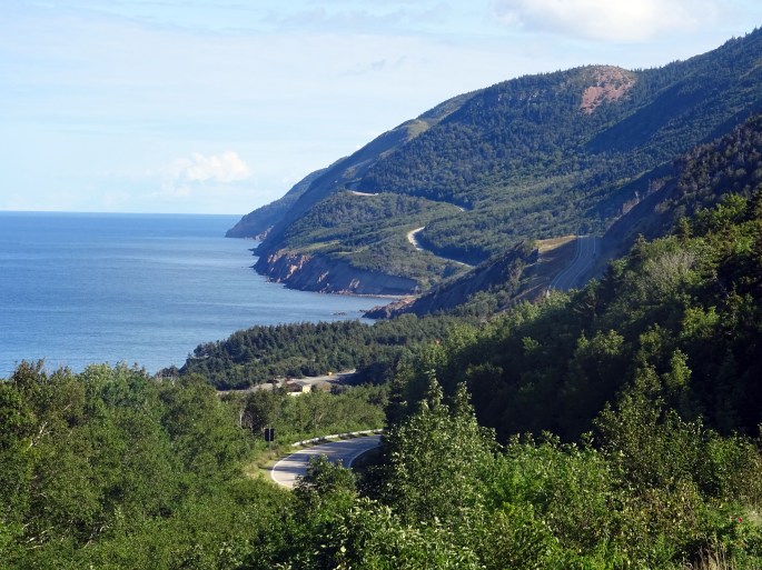 Point de vue su le Cabot trail Cap Breton Nouvelle écosse itinéraire road trip est canadien