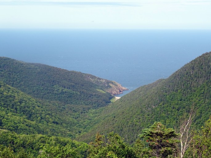 Cabot Trail Point de vue Fishing Cove Parc national Cap Breton Nouvelle écosse itinéraire road trip est canadien