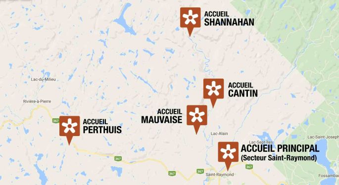 carte vallée bras du nord randonnée québec canada