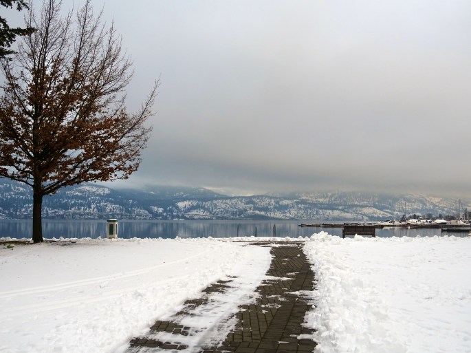 Kelowna, Okanagan Valley in winter, British Columbia