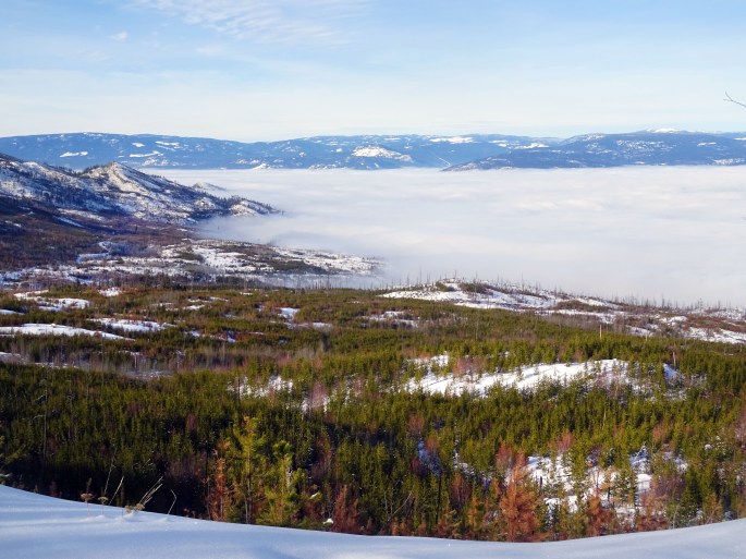 Randonnée Canada hiver Kelowna Kettle valley railway naramata section okanagan valley