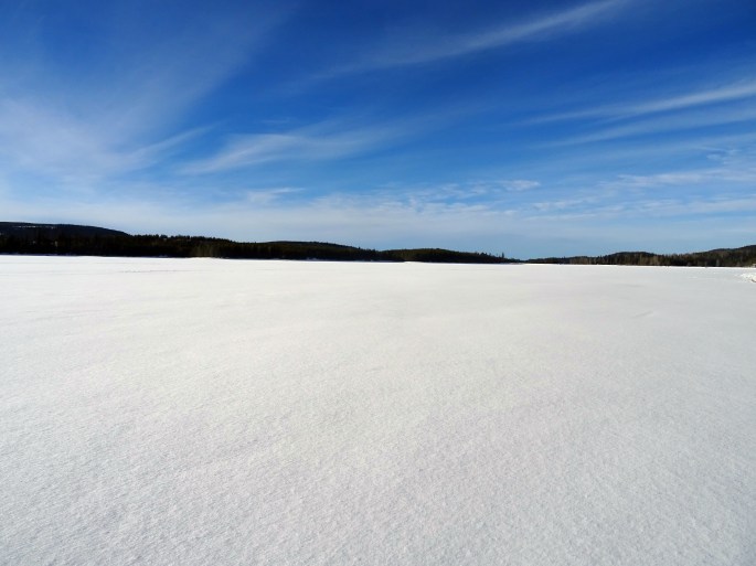 Lac gelé Hydraulic lake, Kelowna, Okanagan valley Canada en hiver 