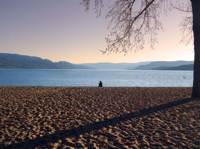 Plage à Kelowna, Colombie britannique, Vallée d'OkanaganCanada