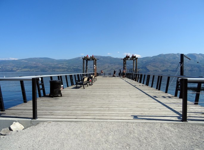 Aire de baignade et de plongeon à Westbank, Okanagan Valley, Canada
