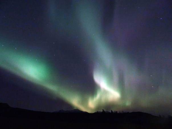 Aurores boréales actives au Canada, Whitehorse, Yukon Territory