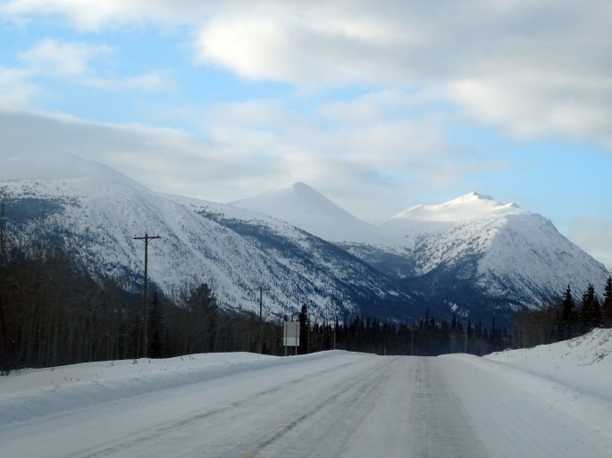 La route liant Tagish à Carcross, Yukon Territory