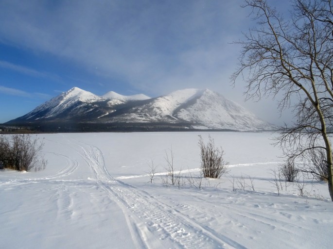 Le Lac Bennett en hiver, Carcross, Canada