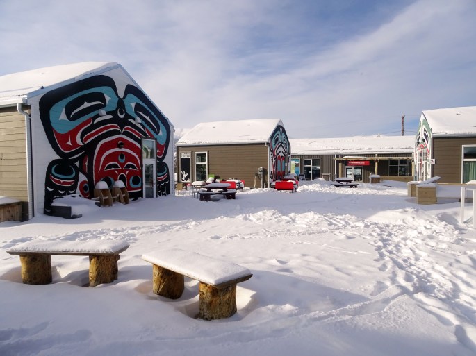 Village de Carcross en hiver, Yukon, Canada