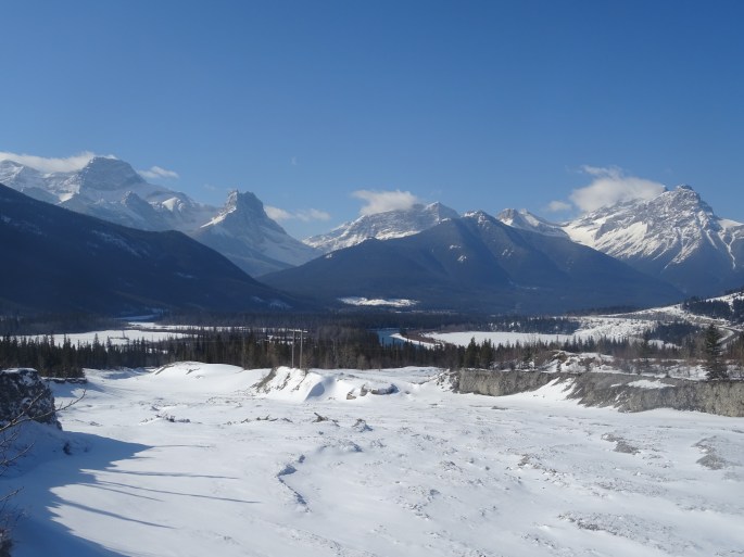 Randonnée d'hiver à Grotto Canyon, Alberta, Canada